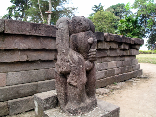Statue with an erection